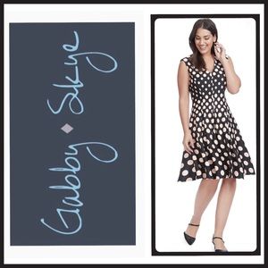 🌻Polka-Dot Scuba Fit and Flare Sundress🌻